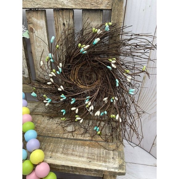Gnome beaded garland bird nest tiered tray lot easter spring decor lot 3 piece - Picture 4 of 5